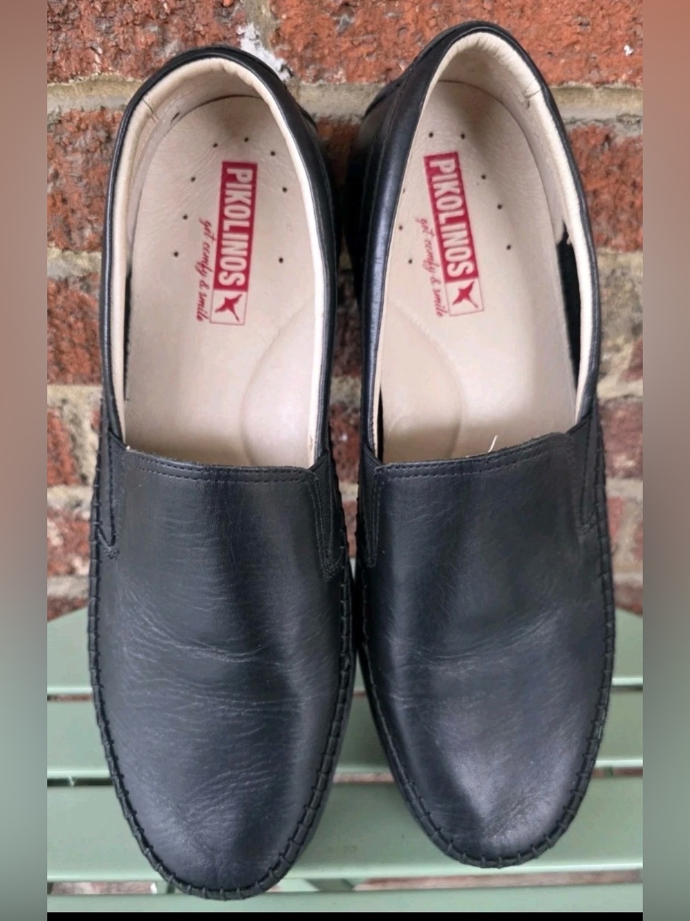 Pikolinos MARBELLA Men's Moccasin Black Leather Driving Loafer Shoe Size 12